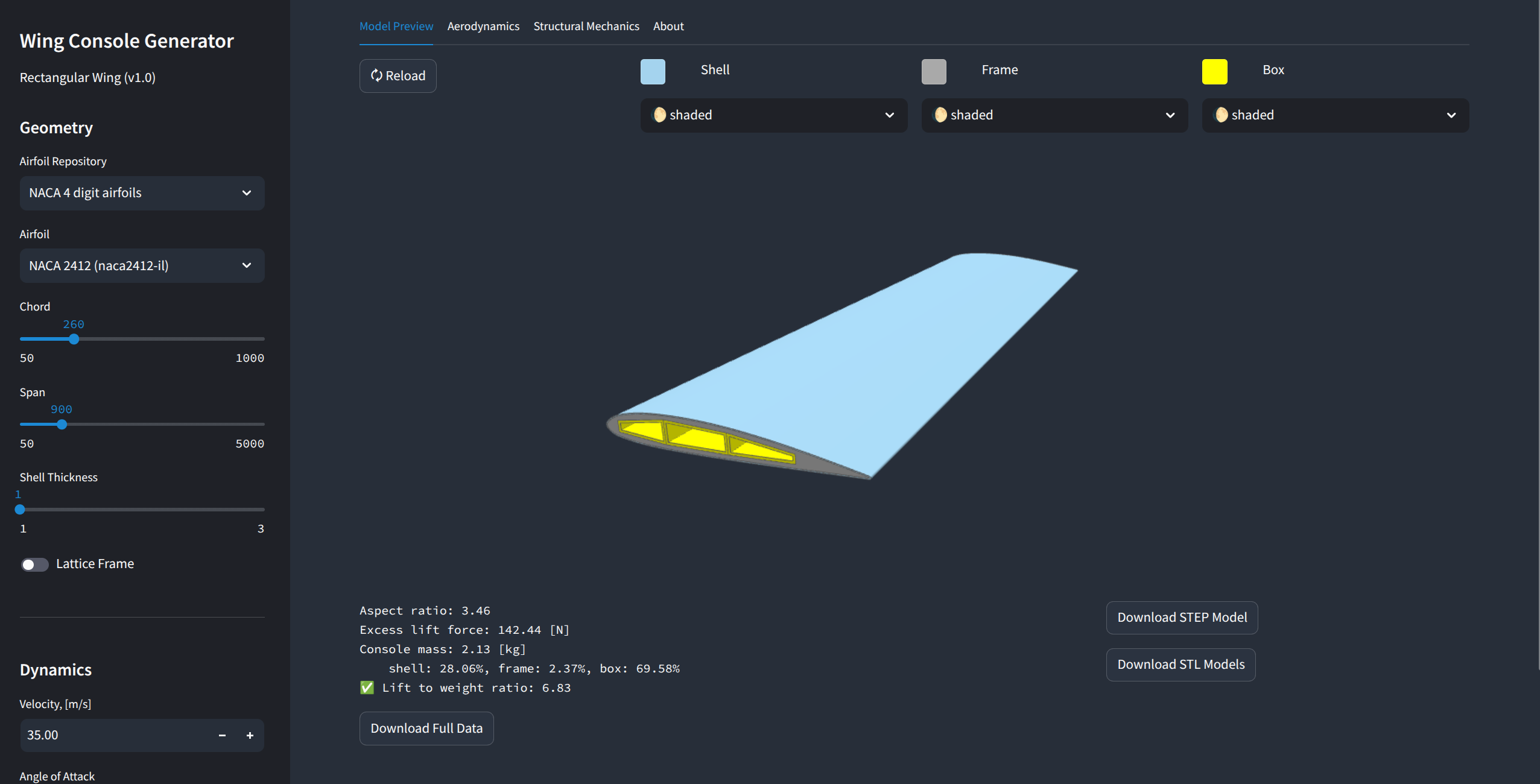 Wing Generator Web App - View1_0wsjrQd
